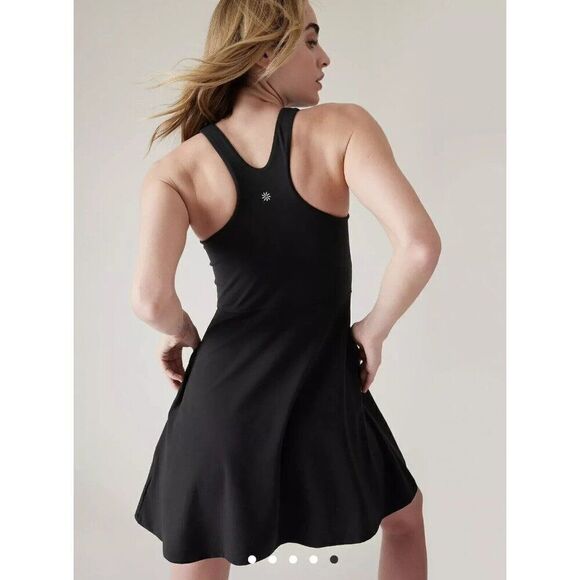 Athleta Conscious Dress Womens XS Black A Line Pockets - Picture 2 of 5